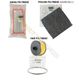 Renault Clio 4 0.9 1.2 TCe Periyodik Filtre Bakım Seti