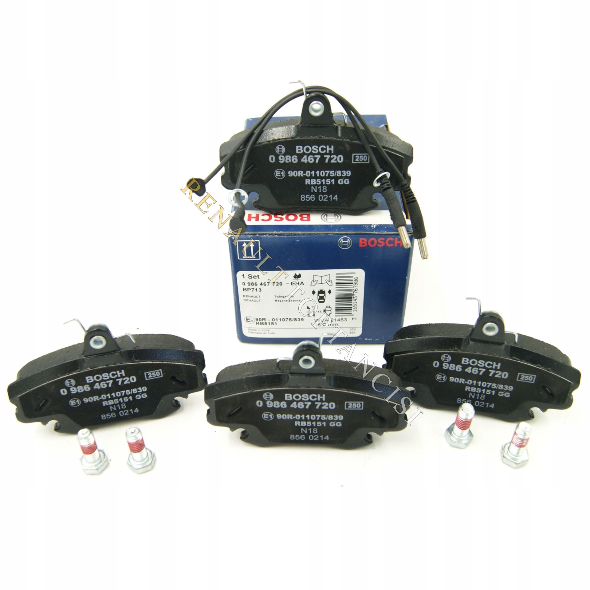 Ön Fren Balatası Fişli Clio 2 Symbol R19 7711130071