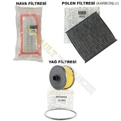 Renault Symbol 2 0.9 TCe Periyodik Filtre Bakım Seti