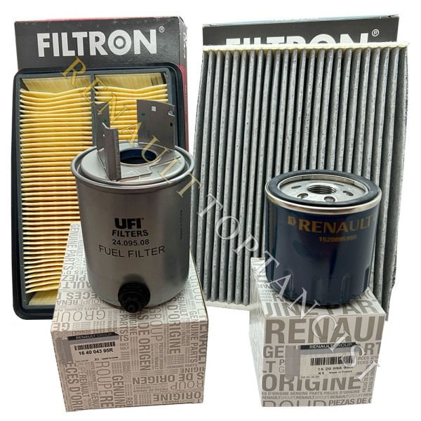 Renault Kadjar 1.5 dCi Dizel Periyodik Filtre Bakım Seti Mazot Filtreli