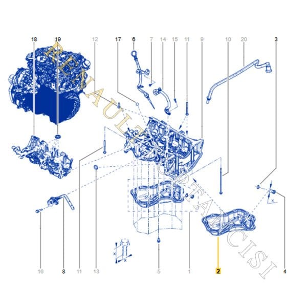 Motor Yağ Karteri Megane 4 Clio 5 Austral Rafale 1.3 TCe Clio 4 Captur 1.2 TCe 111113203R 111110551R