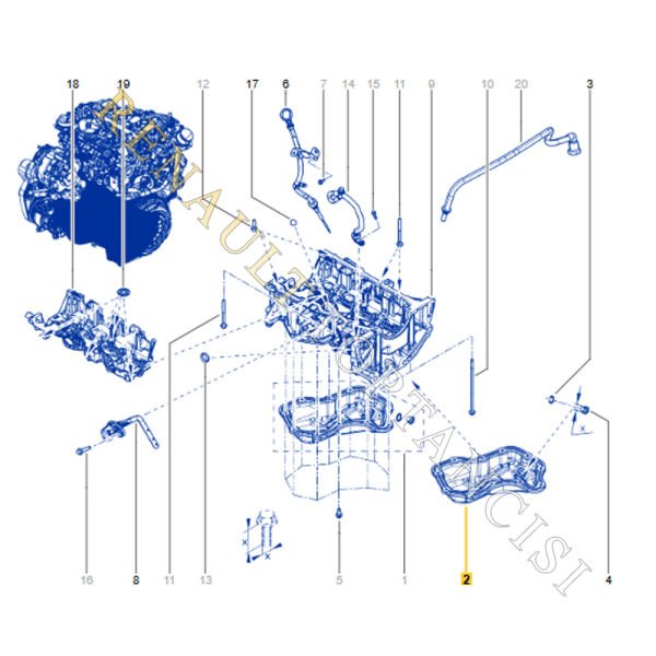 Motor Yağ Karteri Megane 4 Clio 5 Austral Rafale 1.3 TCe Clio 4 Captur 1.2 TCe 111113203R 111110551R