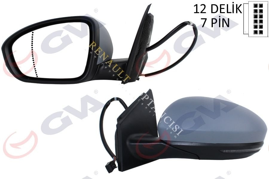 Dış Yan Dikiz Ayna Sol Elektrikli Megane 4