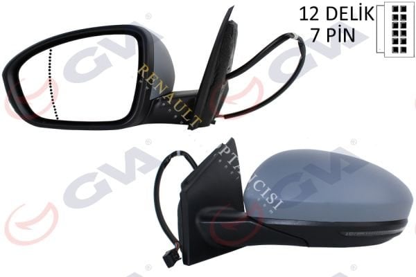 Dış Yan Dikiz Ayna Sol Elektrikli Megane 4