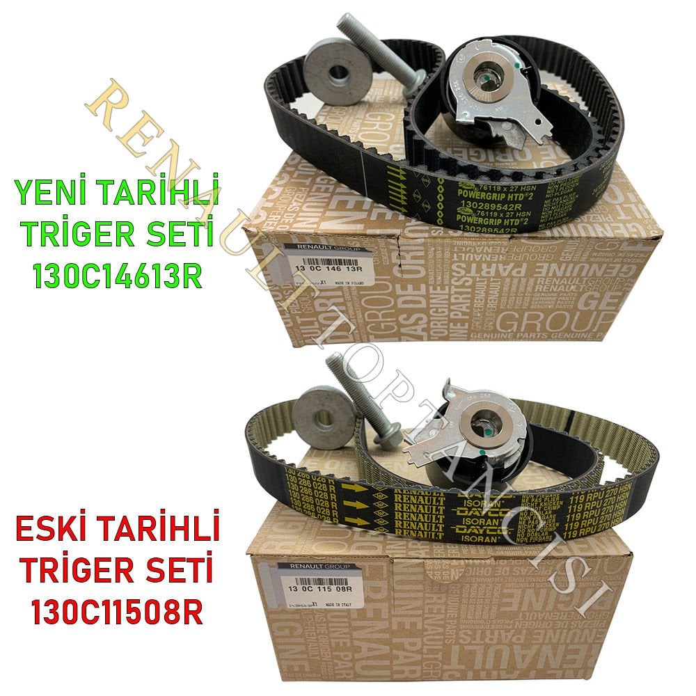 Eksantrik Triger Seti Clio 4 Megane 4 Symbol 2 Dacia Dokker Lodgy Duster Kangoo Kadjar 1.5 dCi Euro 5 130C11508R 130C14613R