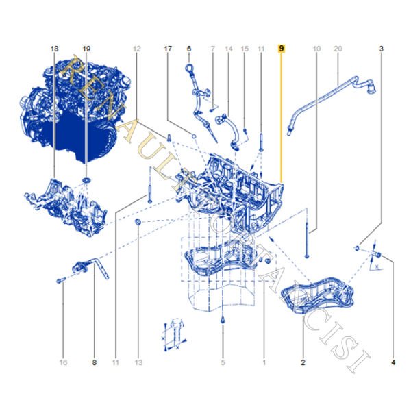 Motor Yağ Karteri Megane 4 Sedan 1.3 TCe 111103561R 111105020R