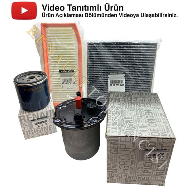 Renault Clio 4 1.5 dCi Periyodik Filtre Bakım Seti