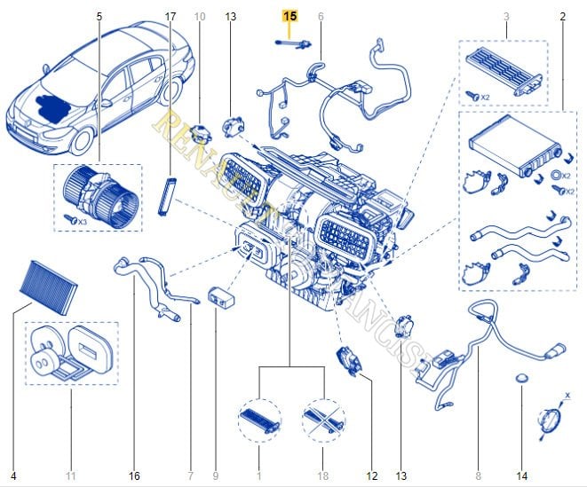 Evaparatör Sondası Fluence Megane 3 277239067R