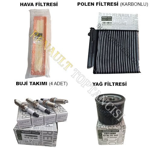Renault Clio 3 1.2 16V Periyodik Filtre Bakım Seti