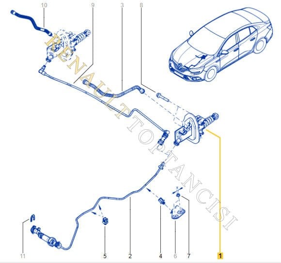Debriyaj Üst Merkezi Megane 4 306105645R 306105606R